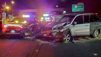 Police cars hit by alleged drunk driver while investigating another incident - Fox News