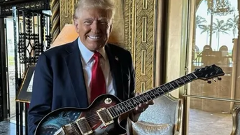 Trump unveils limited-edition, patriotic acoustic and electric guitars - Fox News
