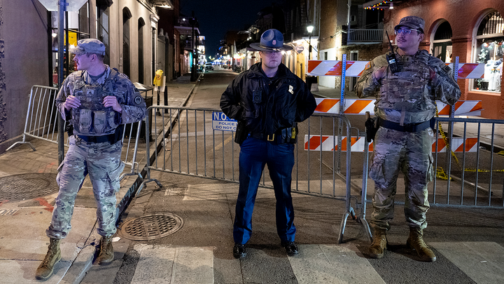 3 officers in front of barricade - Fox News