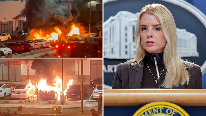 Suspects in Tesla attacks could face decades behind bars as AG Bondi issues ‘warning’ - Fox News