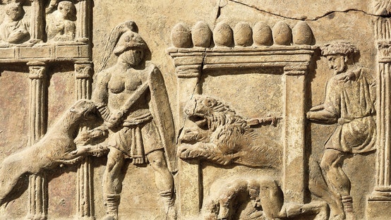 Archaeologists find proof of grisly gladiator-lion fight in unexpected tourist destination