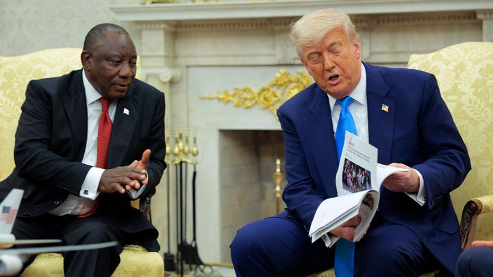Trump confronts South African president with video on treatment of White farmers - Fox News