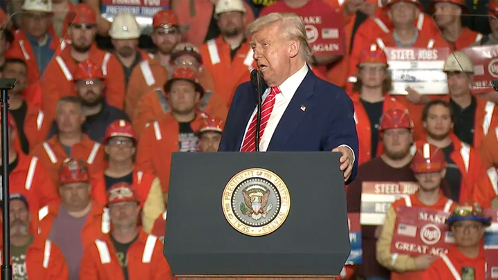 HAPPENING NOW: President Trump celebrates keeping U.S. Steel in America with worker rally - Fox News