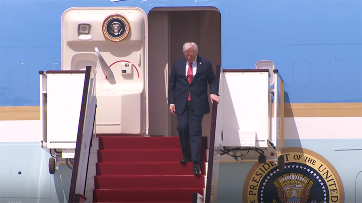 HAPPENING NOW: President Trump lands in Qatar on clear mission to promote stability - Fox News