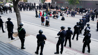 police circling people in street - Fox News