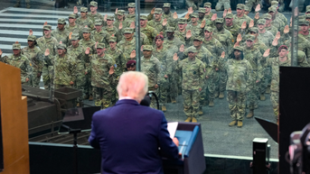 Trump facing Soldiers - Fox News