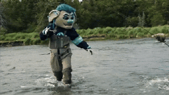 Bear charges at NHL mascot and player during fishing trip in national park - Fox News