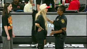 Sophie Cunningham confronts policewoman in tense moment with Caitlin Clark - Fox News