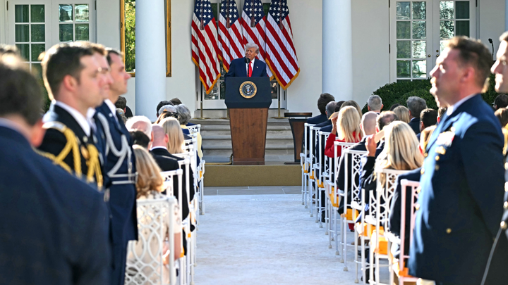Trump speaking, zoomed out from crowd - Fox News