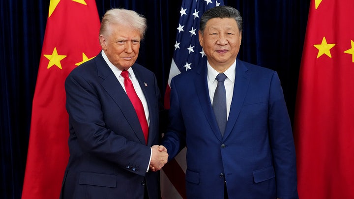 트럼프·시진핑 회담 특보 화면