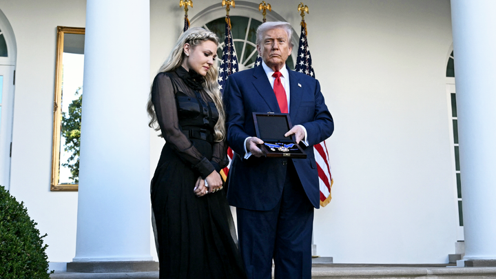 Erika Kirk accepts Presidential Medal of Freedom honoring late husband Charlie Kirk - Fox News