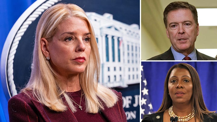 AG Bondi fires back after judge tosses cases against James Comey and NY's Letitia James - Fox News