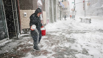 Salting sidewalk - Fox News