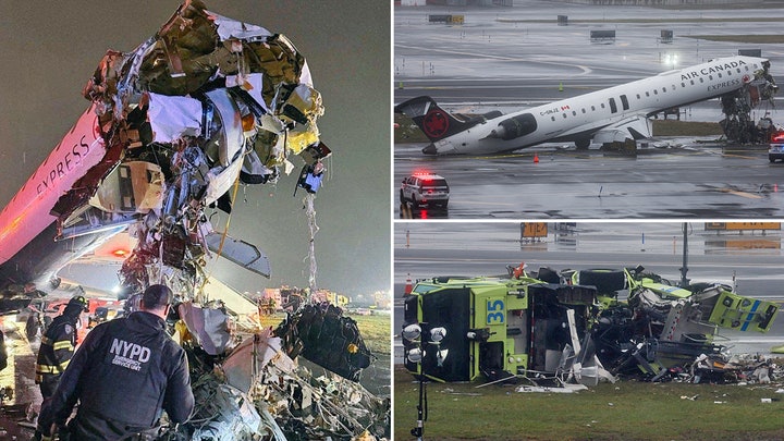 Video shows moment jet crashed into fire truck on runway, killing 2 and injuring dozens - Fox News