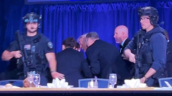 WATCH: Trump rushed from stage after gunfire heard at WH Correspondents' Dinner - Fox News