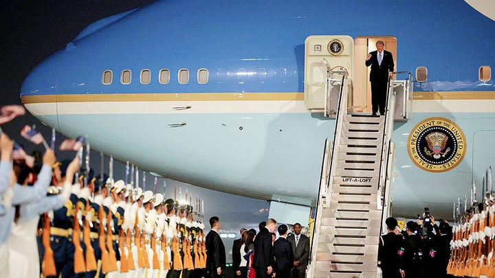 President Trump arrives in China with top officials ahead of high-stakes summit - Fox News