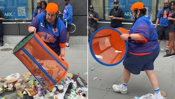 Knicks fan who dumped garbage on sidewalk identified as DEI executive at JPMorgan - Fox News