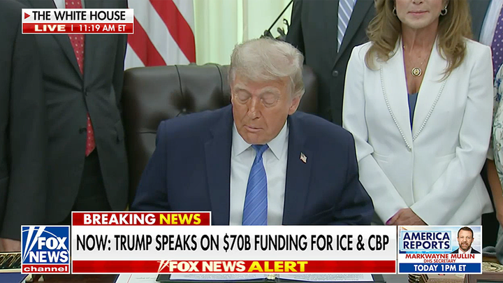HAPPENING NOW: Trump speaks after signing act to fully fund ICE and Border Patrol - Fox News