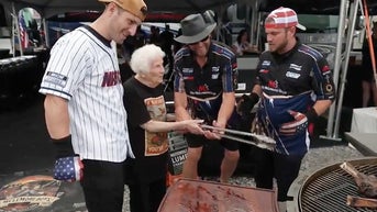 'Gangster Granny' fires up grill with legendary barbecue duo ahead of 100th birthday - Fox News