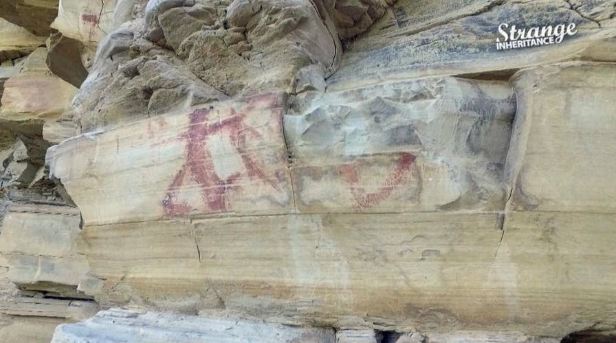 Strange Inheritance - Ancient Indian Cliff Painting - 309