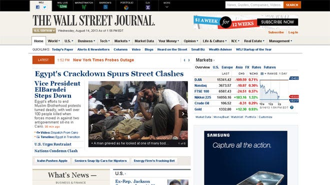 After NYT Outage Rival WSJ Takes Down Paywall Fox Business