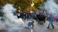 The Latest:  French protesters express fear of more cutbacks