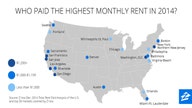 Where Rent Was Highest in 2014