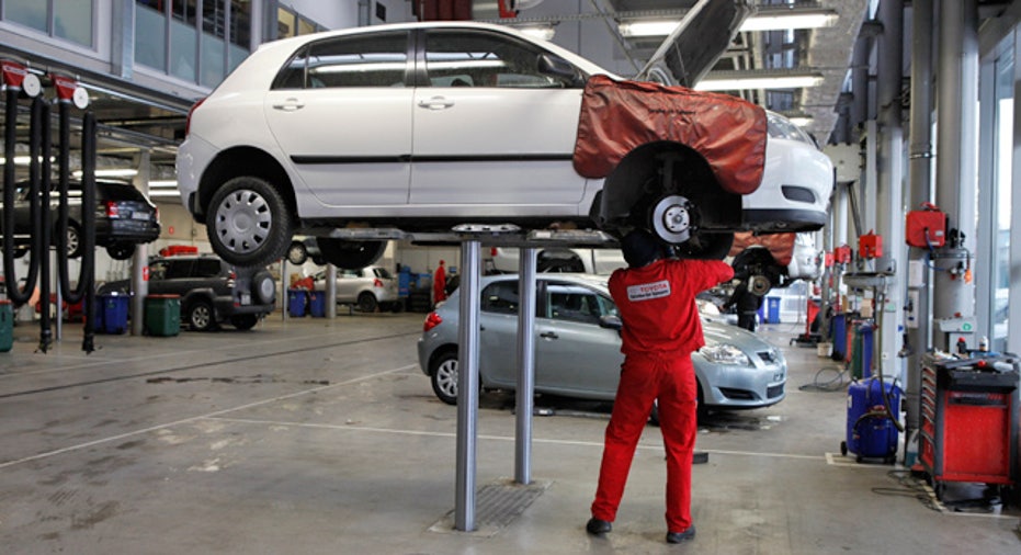 Car Undergoing Maintenance