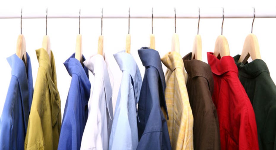 Assorted Men's Shirts Hanging on a Rack