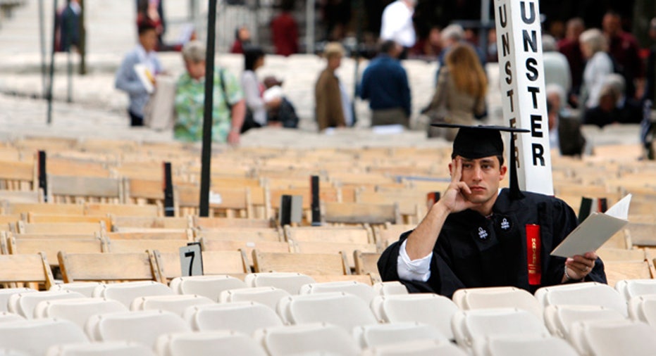 College Graduate Sitting Alone