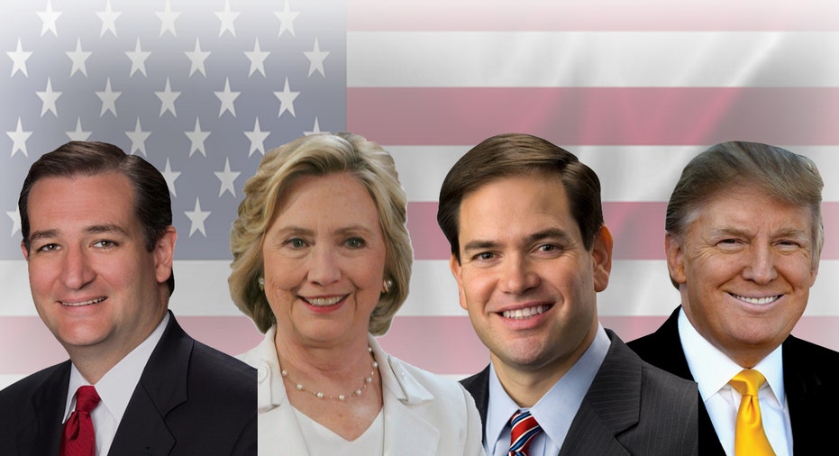 Cruz, Clinton, Rubio, Trump FBN