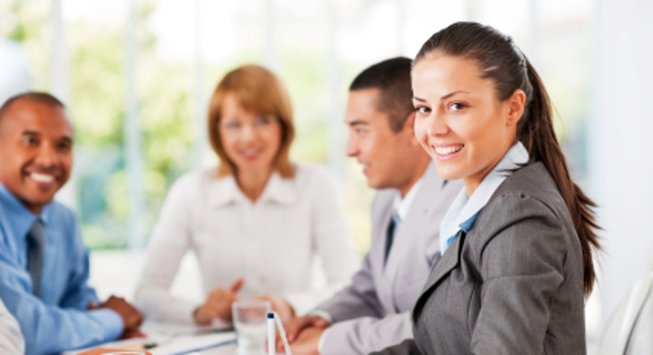 Group of businesspeople having a meeting.