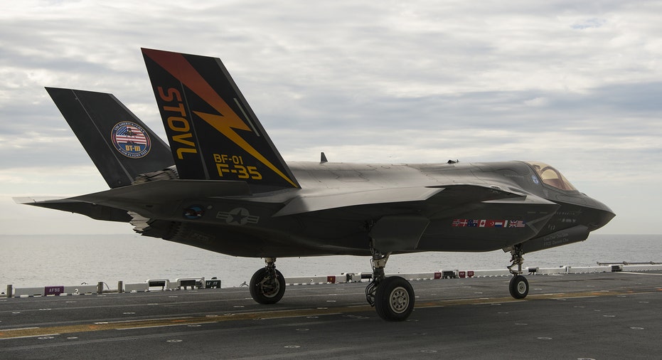 Lockheed Martin F-35 on aircraft carrier FBN