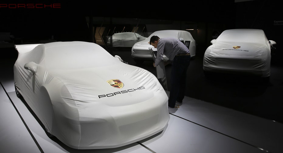 Porsche booth at LA Auto Show