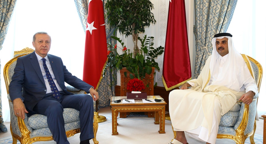 Tayyip Erdogan and Emir of Qatar RTR FBN
