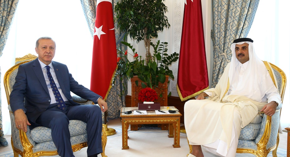 Tayyip Erdogan and Emir of Qatar RTR FBN