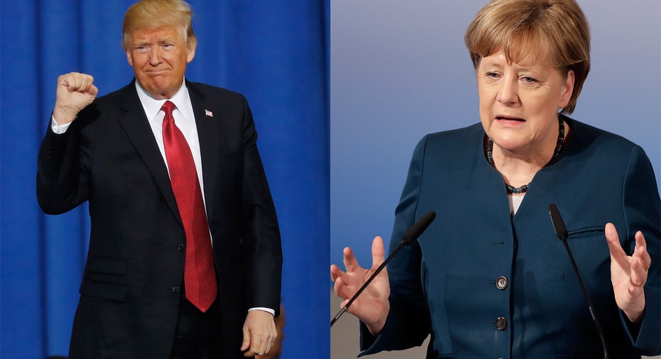 Trump and Angela Merkel