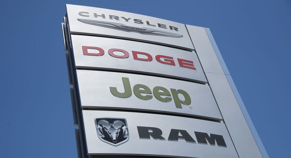 Chrysler Dodge Ram Jeep dealership sign Fiat Chrysler FCA FBN