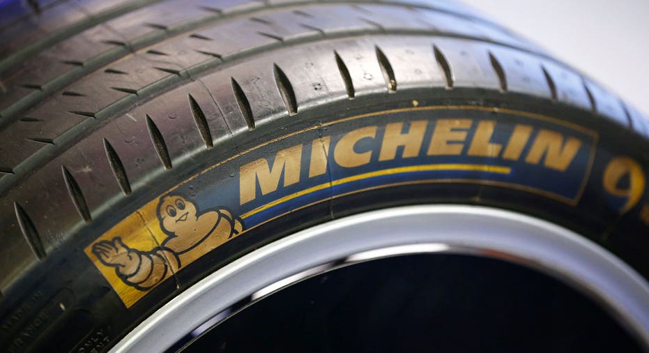 Michelin logo on tire FBN