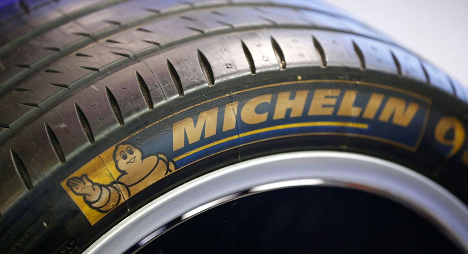 Michelin logo on tire FBN