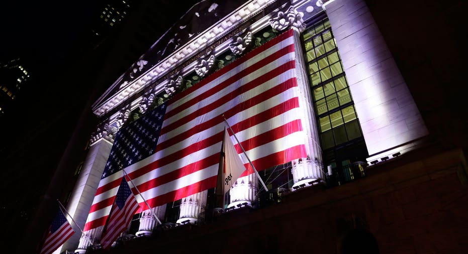 NYSE building American flag AP FBN