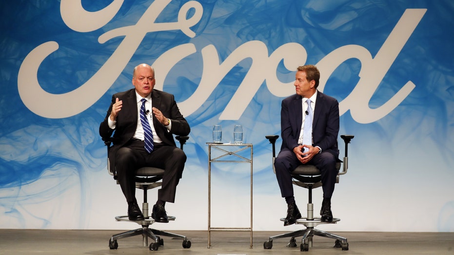 Ford CEO Jim Hackett and Bill Ford FBN