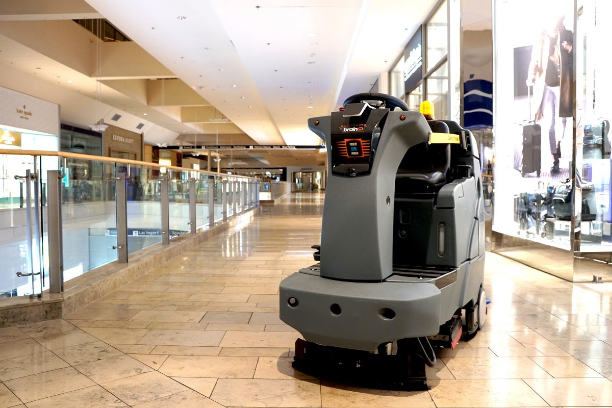 Walmart self discount driving scrubber