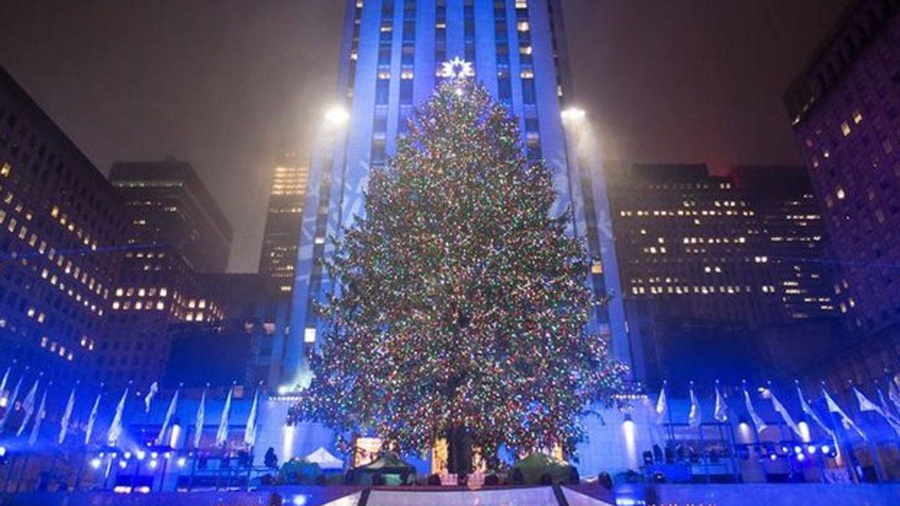 Rockefeller Christmas Tree Lights Up New York Fox Business