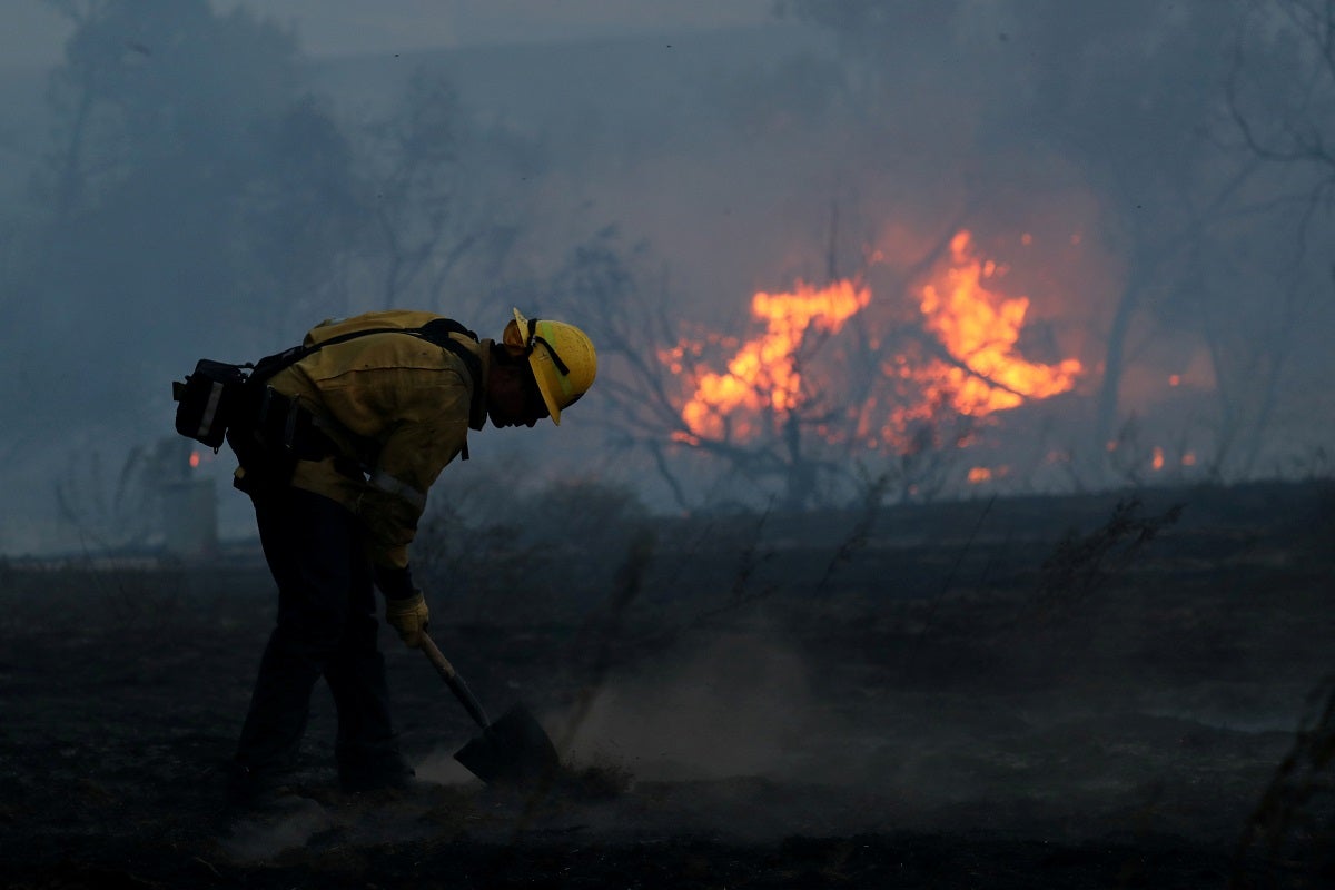 Working on fire. Put out a Fire.