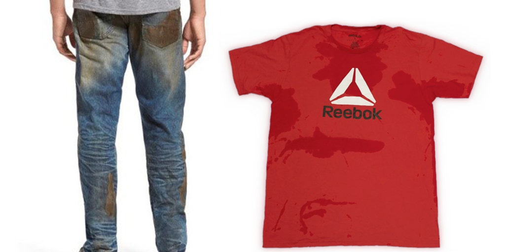 reebok sweat stained shirt