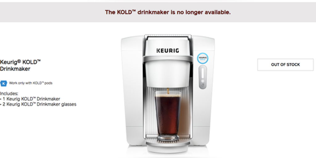 Keurig kold drinkmaker hot sale