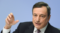 The Latest: Draghi pushes back against US weak dollar view