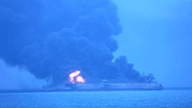 Oil tanker burning off China's coast at risk of exploding