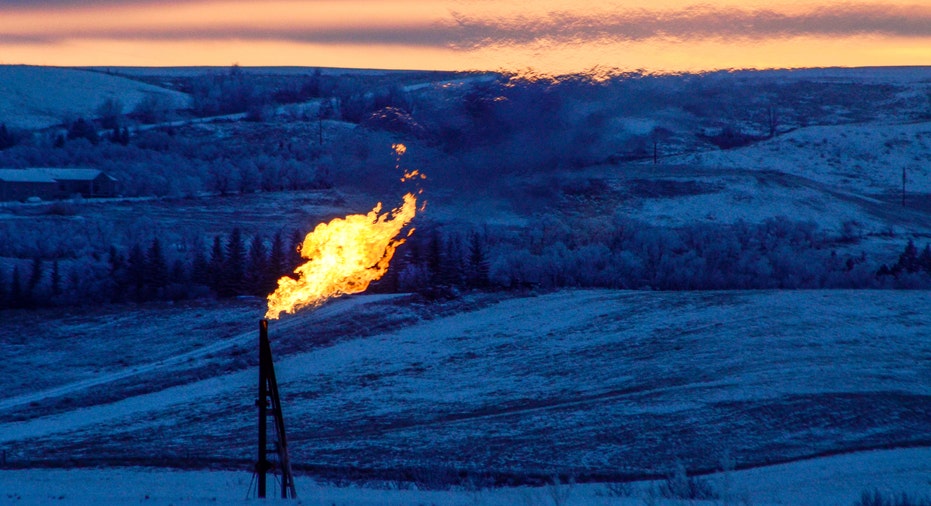 Natural gas flare North Dakota shale FBN